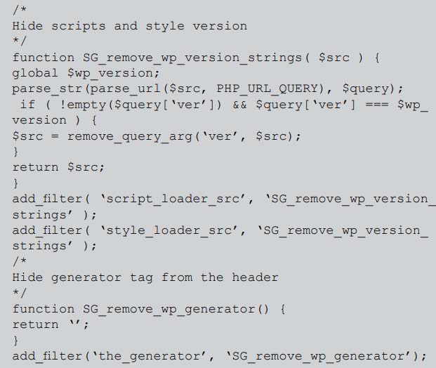 Hide WordPress Version Information