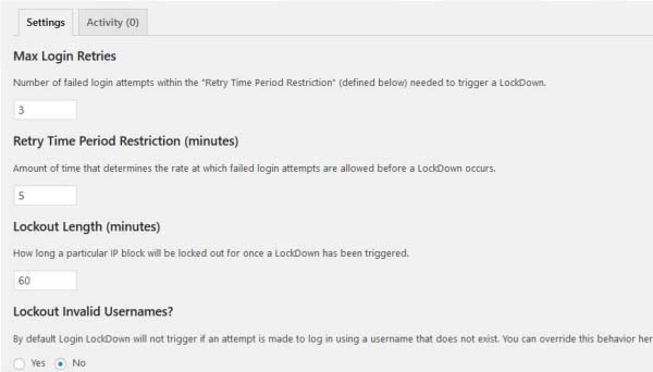 Limit Login Attempt