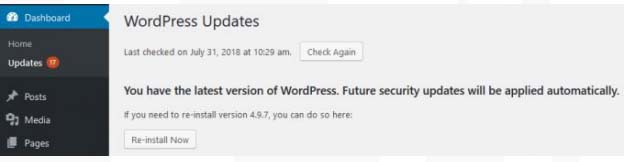 Update WordPress to the Latest Version